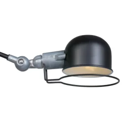 Steinhauer Wandspot mit Stecker in Schwarz Silber E14 flexibel< Spots|Wandleuchten