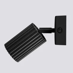 Flurlampen|Wohnzimmerlampen*Sollux Wandspot Schwarz GU10 B: 8 cm klein schwenkbar Modern Alu