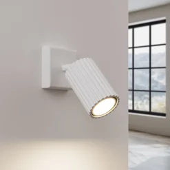 Sollux Wandspot Weiß B: 8 cm klein schwenkbar Modern GU10< Flurlampen|Wohnzimmerlampen