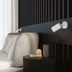 Sollux Wandspot Weiß B: 8 cm klein schwenkbar Modern GU10< Flurlampen|Wohnzimmerlampen