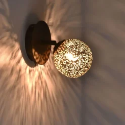 Flurlampen|Bürolampen*Paul Neuhaus Wandstrahler mit Schalter Rostbraun Gold G9 verstellbar