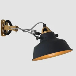 Spots|Wandleuchten*Steinhauer Wandstrahler mit Stecker Metall T:36 cm E27 beweglich