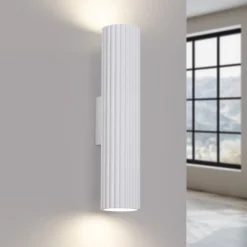 Sollux Wandstrahler Weiß klein H: 30 cm klein GU10 2-flammig Modern< Wohnzimmerlampen|Flurlampen