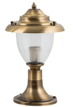 Außenleuchten Antik|Außenleuchten Messing*Lido Wegbeleuchtung Garten aus Messing Glas H:34cm