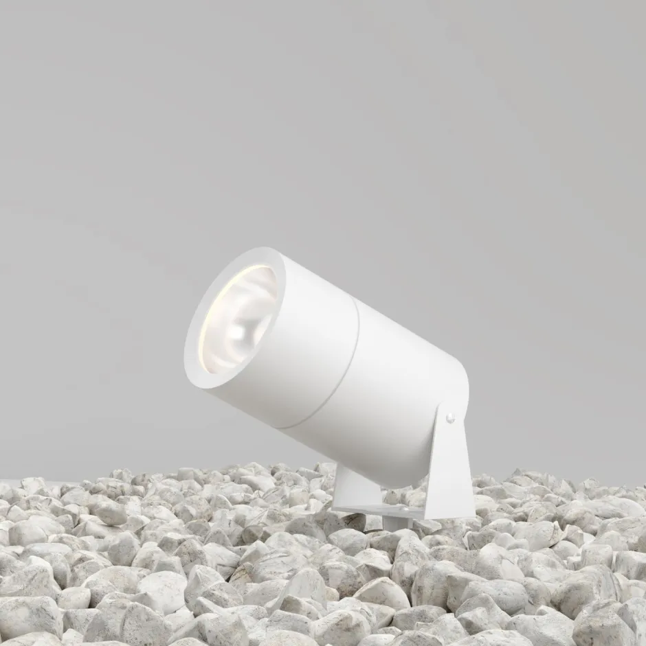 Maytoni Wegeleuchte Aluminium Glas LED IP65 22,2 cm hoch Weiß< Wegeleuchten|Led Außenleuchten