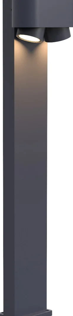 Eco-Light Wegeleuchte Aluminium GU10 2-flmg 75 cm IP44 Anthrazit< Metall Lampen|Wegeleuchten