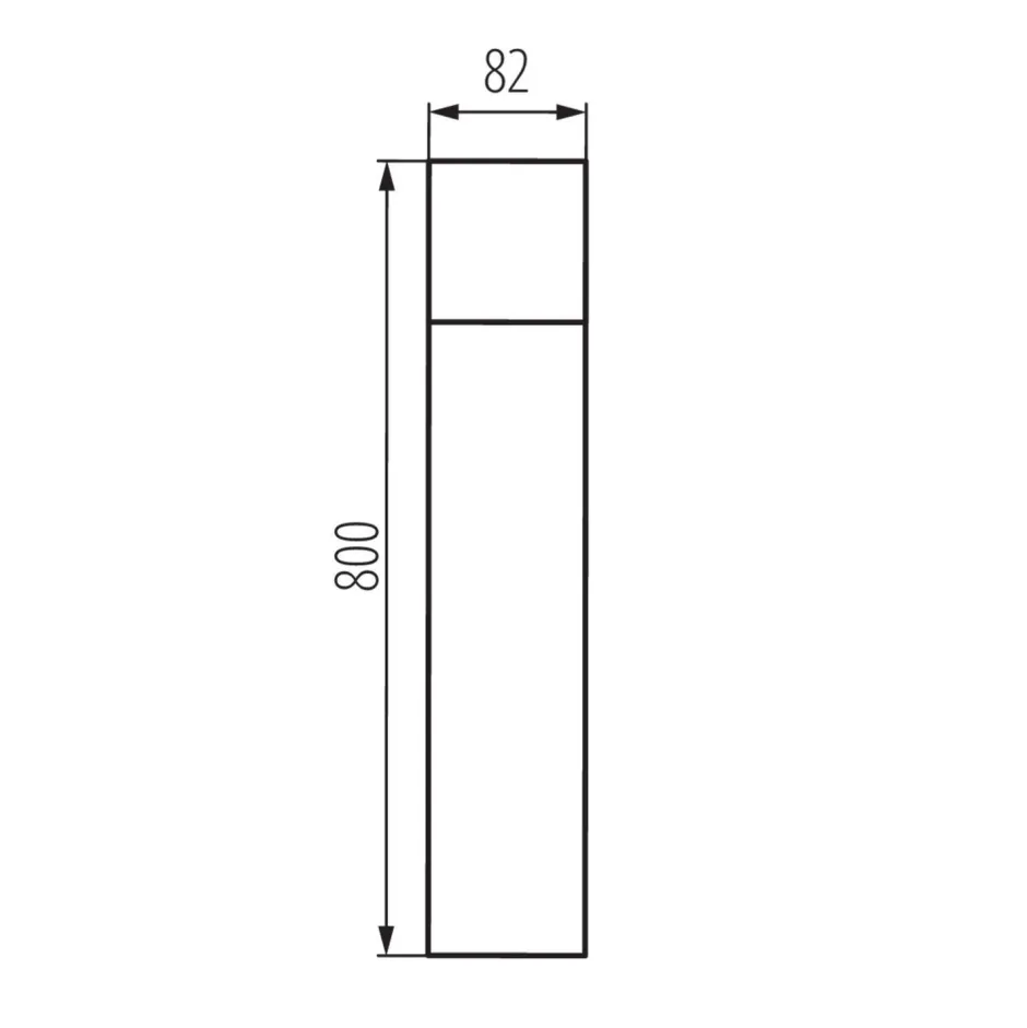 Kanlux Wegeleuchte Anthrazit 80 cm eckig IP44 E27 ROIS< Metall Lampen|Feuchtraumleuchten