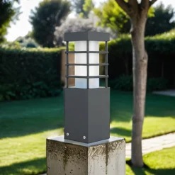 SU-MA Wegeleuchte Anthrazit 25cm eckig IP54 blendarm< Moderne Außenleuchten|Wegeleuchten