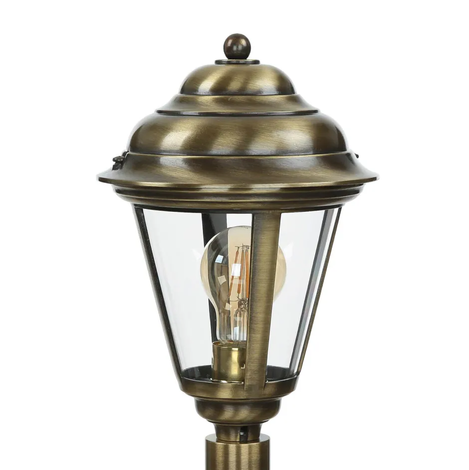 Lido Wegeleuchte außen Messing 100 cm Rustikal in Antik E27< Rustikale Lampen|Messinglampen