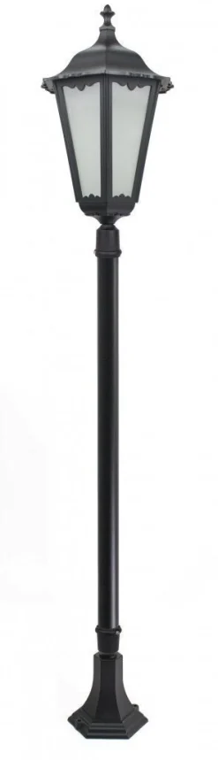 Außenleuchten Antik|Gartenlaternen*SU-MA Wegeleuchte DILSEN Schwarz 170cm Rustikal E27