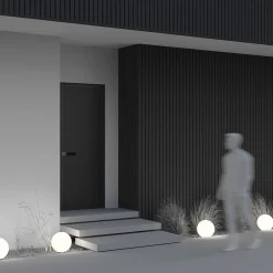 Maytoni Wegeleuchte E27 IP54 29 cm hoch mit Erdspieß Grau Weiß< Wegeleuchten|Dekolampen Außen