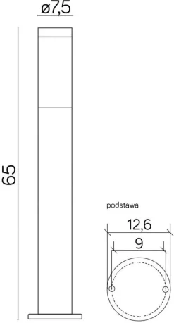 SU-MA Wegeleuchte Edelstahl 65 cm IP44 blendarm E27< Moderne Außenleuchten|Wegeleuchten
