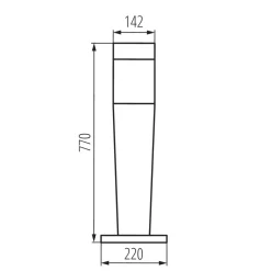 Kanlux Wegeleuchte Garten 77 cm Grau Weiß IP44 blendarm< Außenleuchten Antik|Außenleuchten Messing