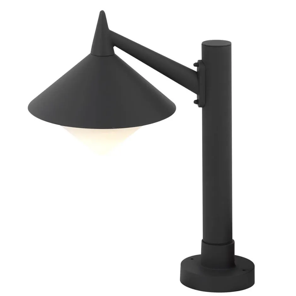 Vintage Lampen|Wegeleuchten*WOFI Wegeleuchte IP44 E27 40 cm Aluminium Grau