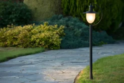 Wegeleuchte IP44 Metall Glas Schwarz 110 cm Garten< Industrie Lampen|Vintage Lampen