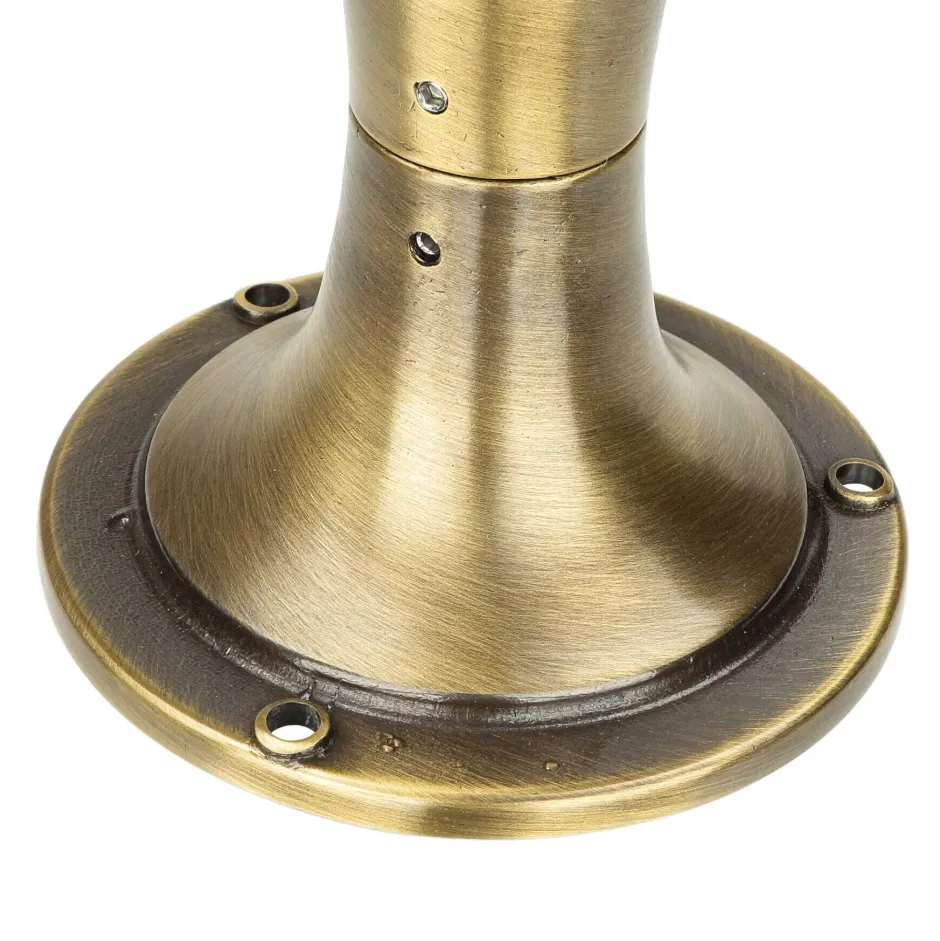 Lido Wegeleuchte klein 25 cm IP64 E27 Echt-Messing Glas< Außenleuchten Antik|Außenleuchten Messing