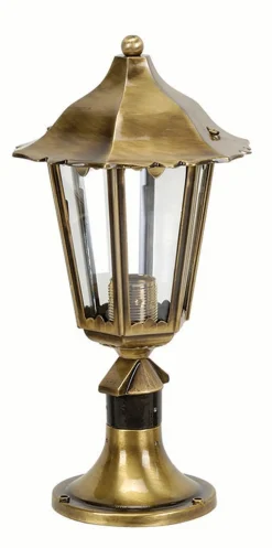 Lido Wegeleuchte Messing H:39cm Rustikal Garten SITIA< Außenleuchten Antik|Gartenlaternen