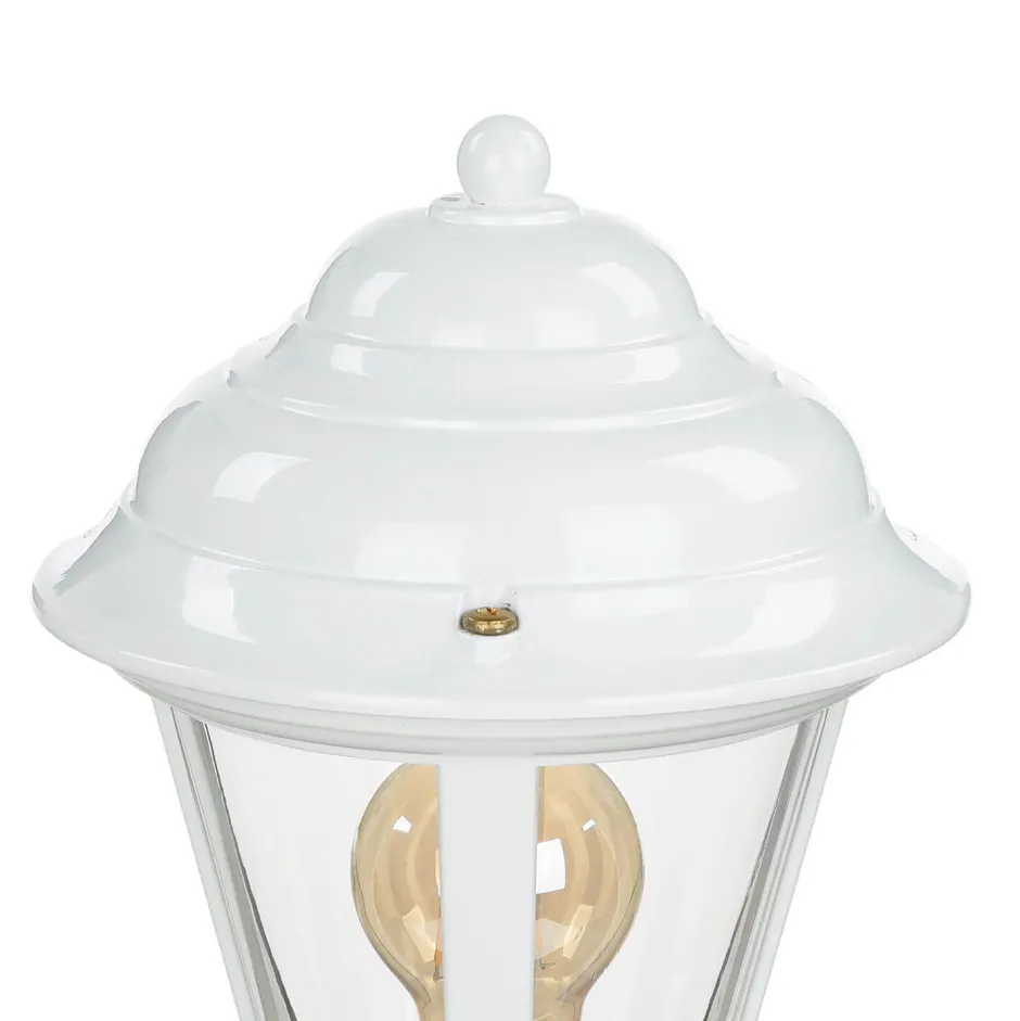 Lido Wegeleuchte Messing massiv Weiß 100 cm Rustikal Garten< Rustikale Lampen|Messinglampen