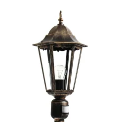 Maritime Lampen|Wegeleuchten*Easylight Wegeleuchte mit Bewegungsmelder in Schwarz Kupfer