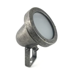 Industrie Lampen|Vintage Lampen*Andromeda Wegeleuchte schwenkbar Messing Glas GU10 IP64 Ø 9,5 cm