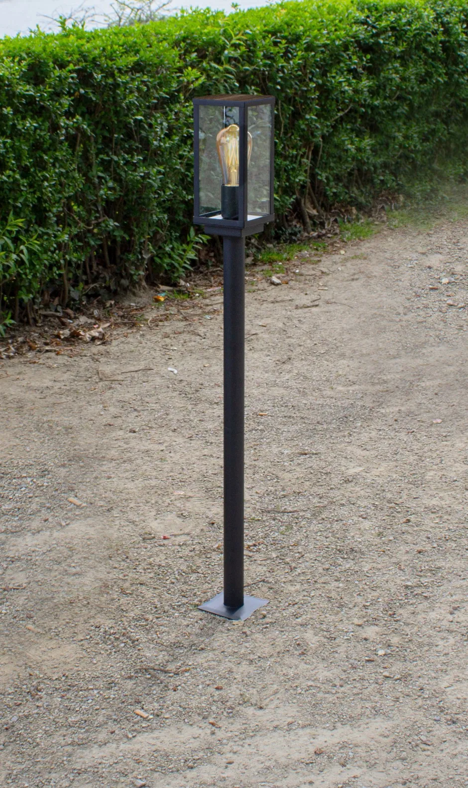 Eco-Light Wegeleuchte Vintage Schwarz Holz 100 cm klein IP44 E27< Metall Lampen|Vintage Lampen