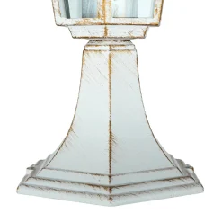 Rustikale Lampen|Metall Lampen*Easylight Wegeleuchte Weiß-Gold Rustikal E27 Aluminium PAIRS