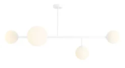 ALDEX Weiße Deckenlampe Glas Kugel Metall E14 blendarm< Deckenleuchten|Badezimmer Lampe