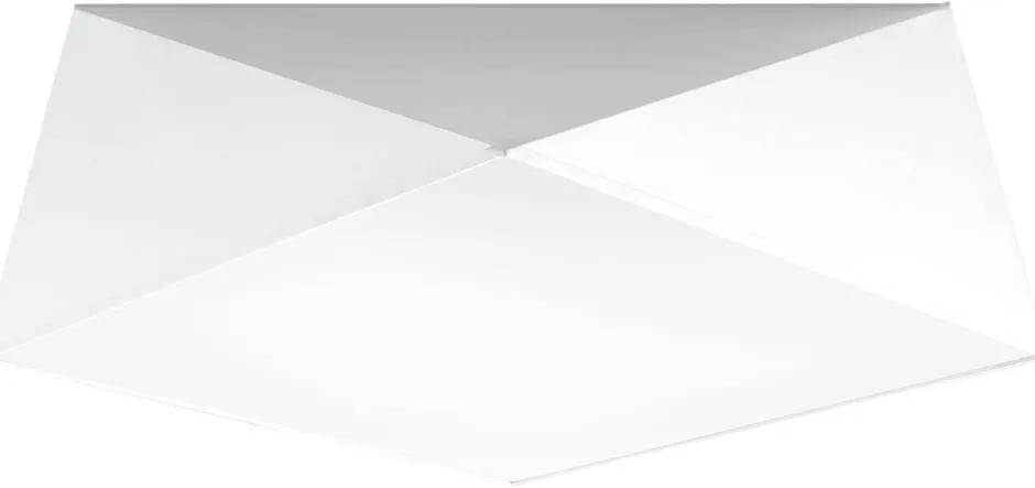 Wohnzimmerlampen|Moderne Lampen*Sollux Weiße Deckenlampe LYNNDIE B:50cm geometrisch blendarm