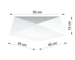 Wohnzimmerlampen|Moderne Lampen*Sollux Weiße Deckenlampe LYNNDIE B:50cm geometrisch blendarm