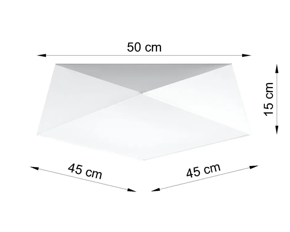 Wohnzimmerlampen|Moderne Lampen*Sollux Weiße Deckenlampe LYNNDIE B:50cm geometrisch blendarm