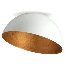 Deckenleuchten|Schlafzimmer Lampen*Sigma Weiße Deckenleuchte Innen Kupfer Metall rund Ø90 cm E27