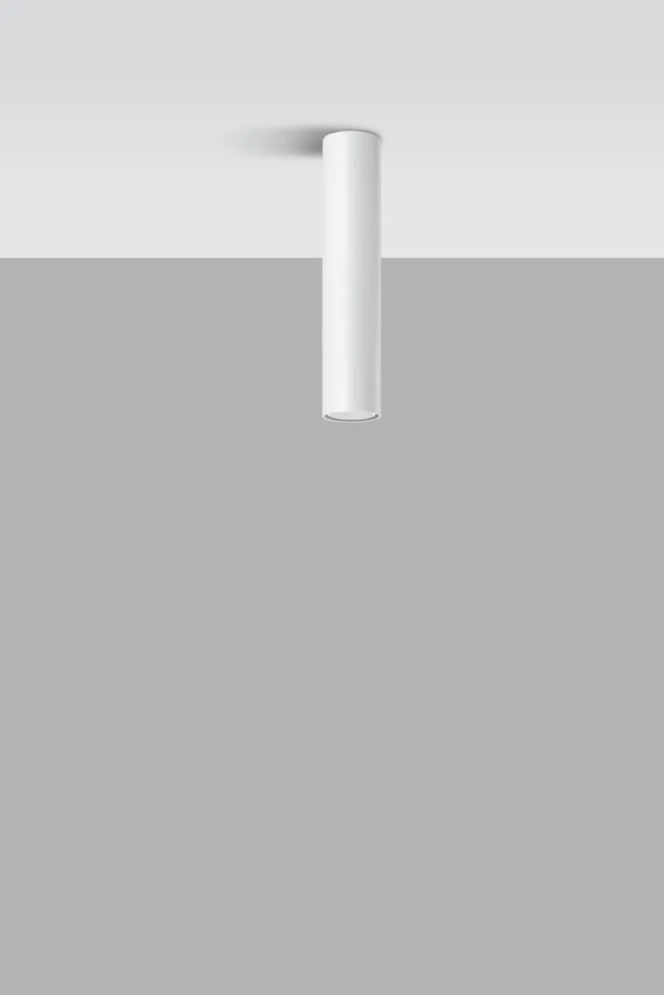 Sollux Weiße Deckenleuchte LUTATIA Ø6cm H:30cm GU10 Metall< Küchenlampen|Moderne Lampen