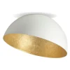 Sigma Weiße Deckenleuchte Metall Innen Gold Ø50 cm rund E27< Schlafzimmer Lampen|Esszimmer Lampen