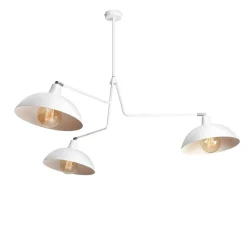 Deckenleuchten|Badezimmer Lampe*ALDEX Weiße Deckenleuchte Metall 3-flammig E27 verstellbar