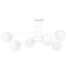 Emibig Weiße Deckenleuchte Modern Glas Kugel Schirm 6x E14< Glaslampen|Kugellampen