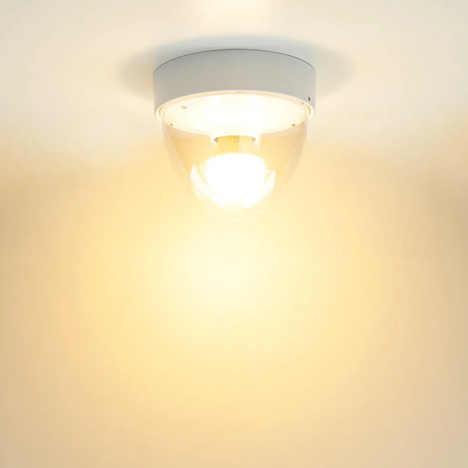 Wohnzimmerlampen|Moderne Lampen*Nowodvorski Weiße Deckenleuchte rund Ø18cm IP44 Modern E27