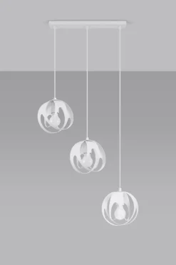 Sollux Weiße Hängelampe 3-flammig E27 Modern JOSTA< Hängelampen|Wohnzimmerlampen