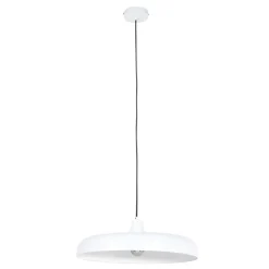 Steinhauer Weiße Hängelampe Metall Ø50 cm rund E27 Modernes Design< Hängelampen|Bürolampen