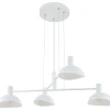 Hängelampen|Moderne Lampen*Sigma Weiße Hängelampe Metall 4-flammig L:90 cm Modern
