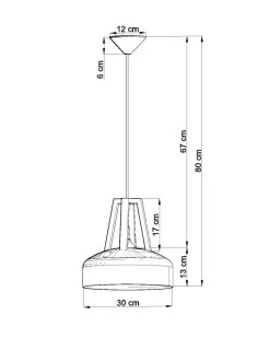 Hängelampen|Retro Lampen*Sollux Weiße Hängelampe Retro Ø30cm Metall E27 MANILIA Küche