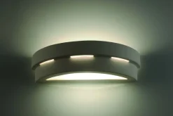 Sollux Weiße Keramik Wandleuchte bemalbar< Wandleuchten|Flurlampen