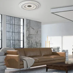 Deckenleuchten|Flurlampen*Just Light Weiße LED Deckenlampe Dimmer Ø40 cm 5100 lm Nachtlicht