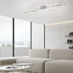 Just Light Weiße LED Deckenlampe Metall 120 cm länglich 3000 K< Deckenleuchten|Flurlampen