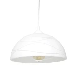 Lamkur Weiße Pendelleuchte Esstisch Glas Wohnzimmer< Hängelampen|Esszimmer Lampen