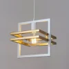 Hängelampen|Moderne Lampen*Sigma Weiße Pendelleuchte Gold Metall bis 0,9 m E27 stylisch