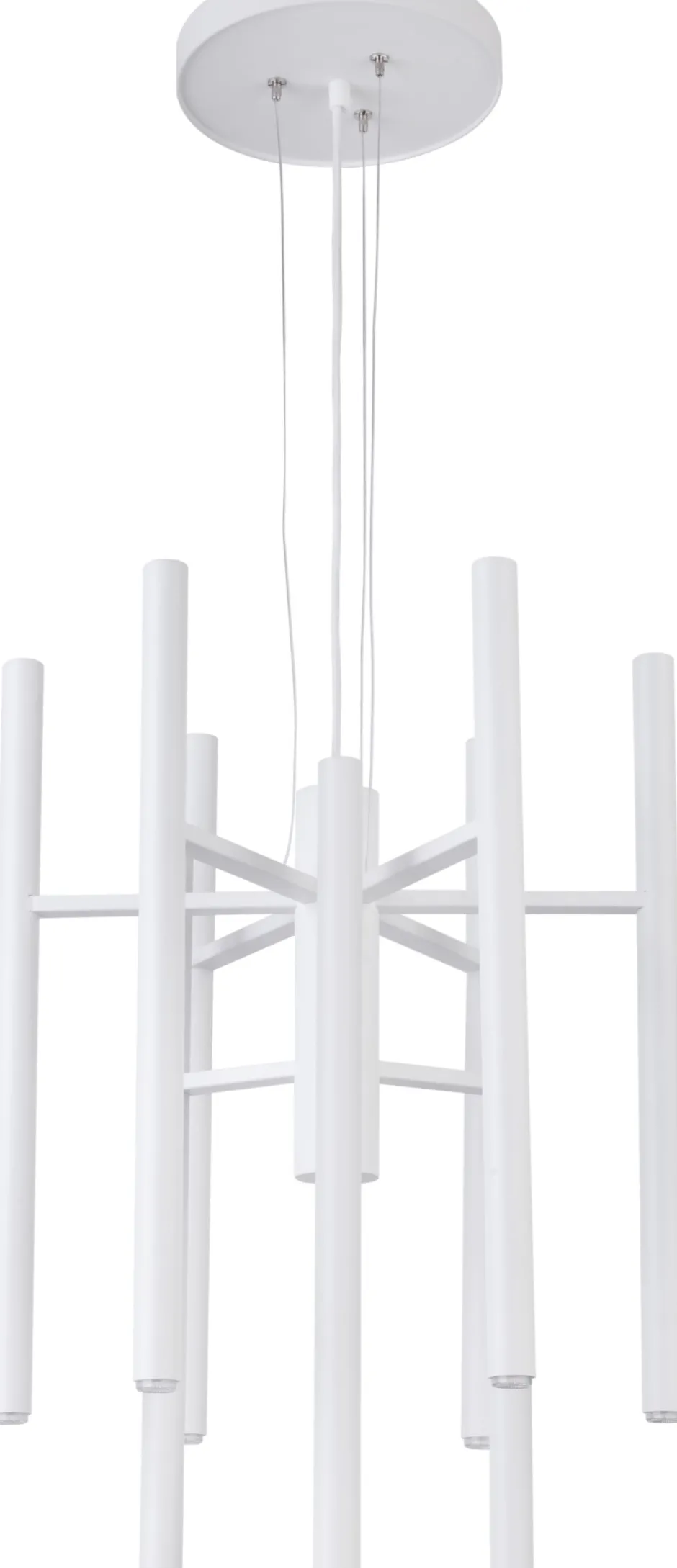 Sigma Weiße Pendelleuchte Metall Zylinder Design G9 9-flammig< Hängelampen|Esszimmer Lampen