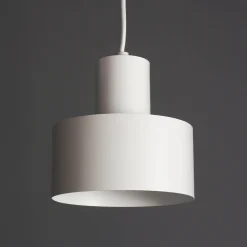 Hängelampen|Retro Lampen*Sigma Weiße Pendelleuchte Retro Schirmform