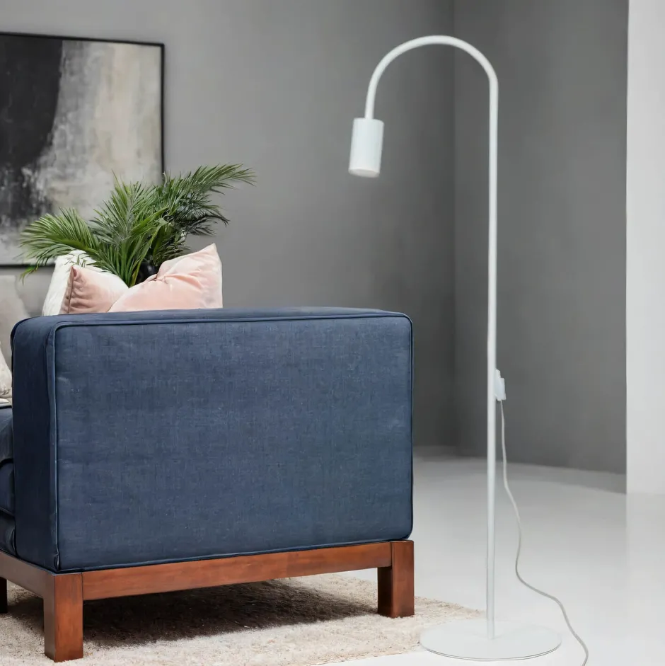 Moderne Lampen|Wohnzimmerlampen*Nowodvorski Weiße Stehleuchte Metall 153 cm flexibel