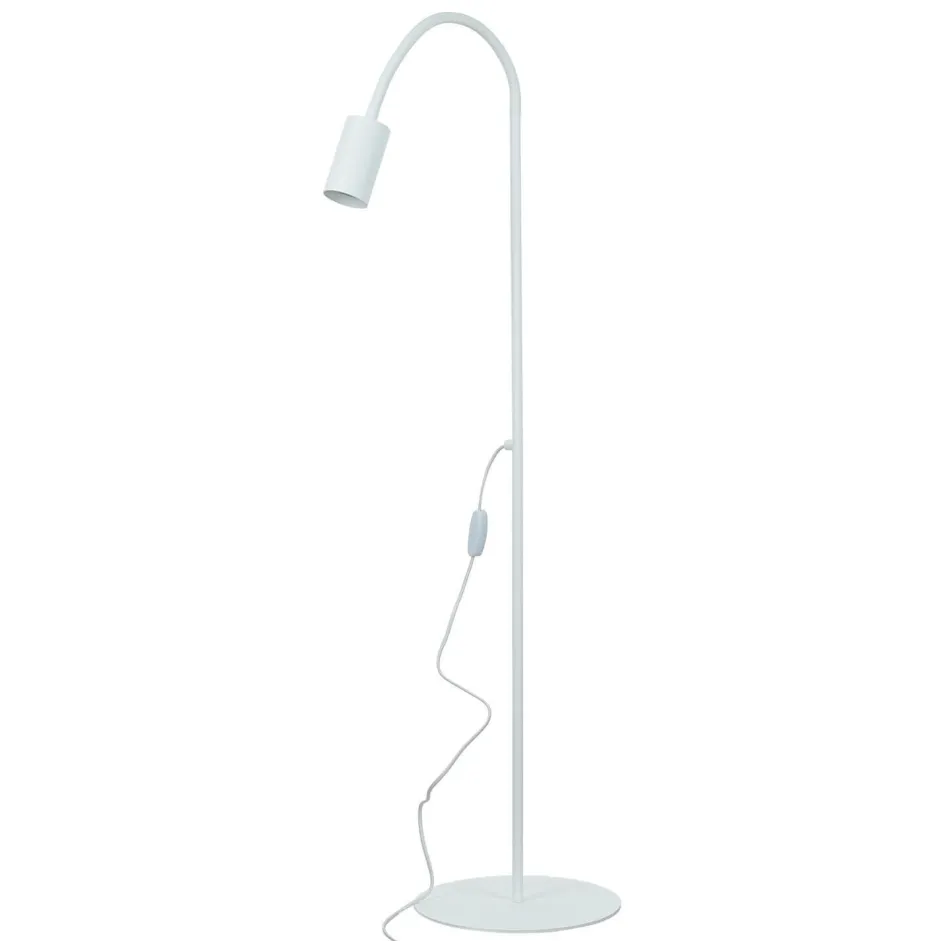 Moderne Lampen|Wohnzimmerlampen*Nowodvorski Weiße Stehleuchte Metall 153 cm flexibel