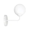 Emibig Weiße Wandlampe Modern Glas Kugel E14 SENARA Wohnzimmer< Wandleuchten|Glaslampen